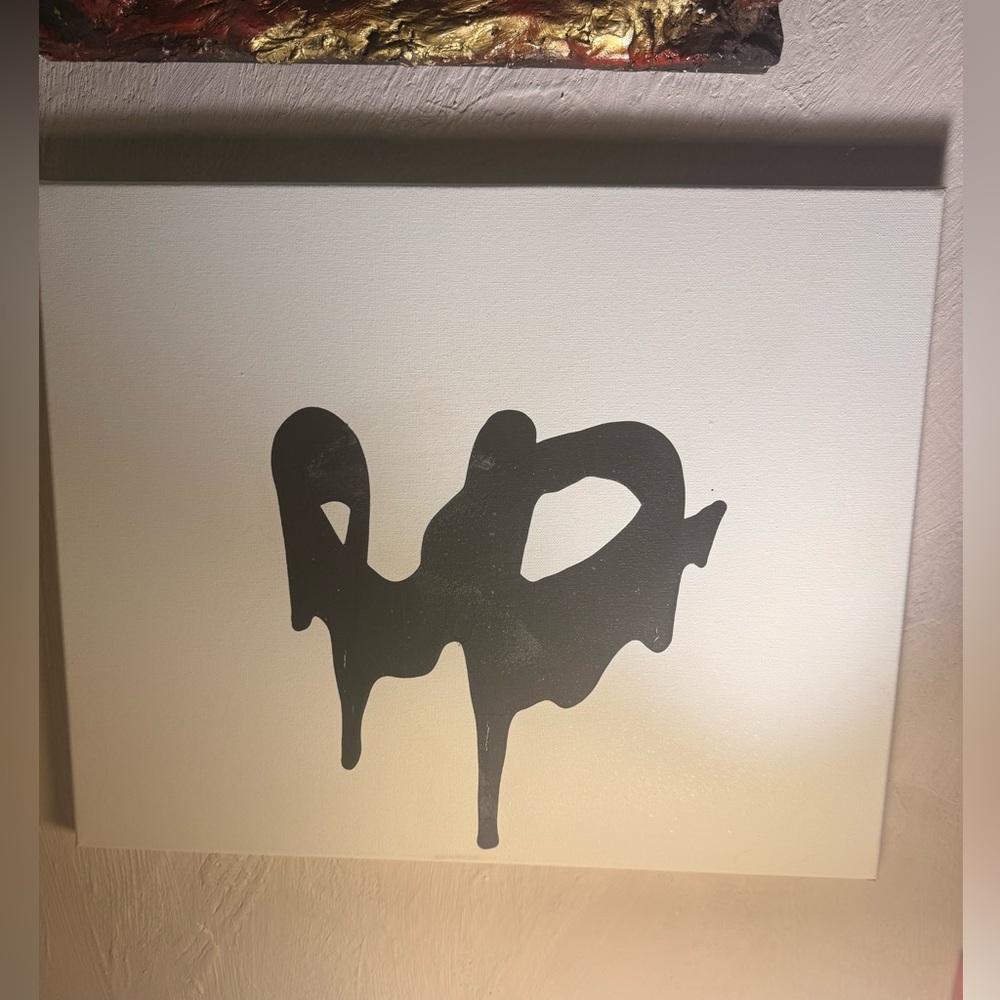 Abstract Black Drip Canvas Wall Art